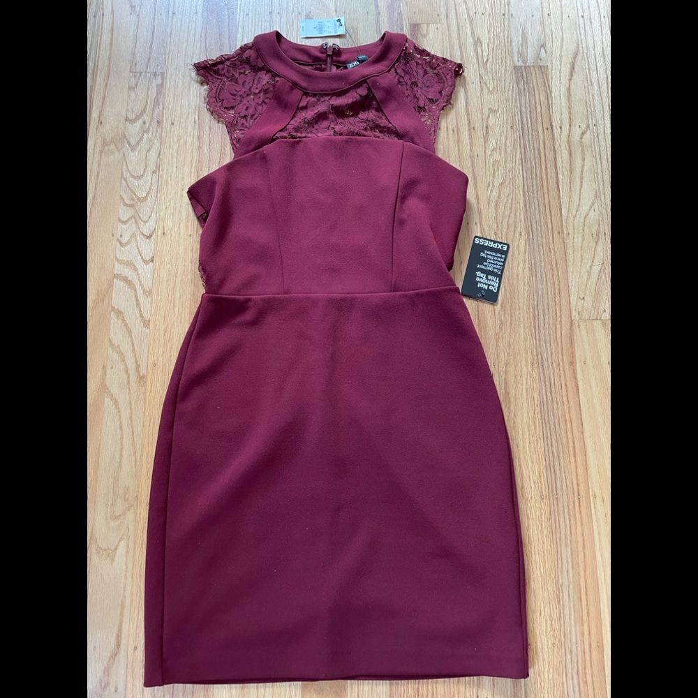 Express Women’s Maroon Dress. New with Tags Size 6